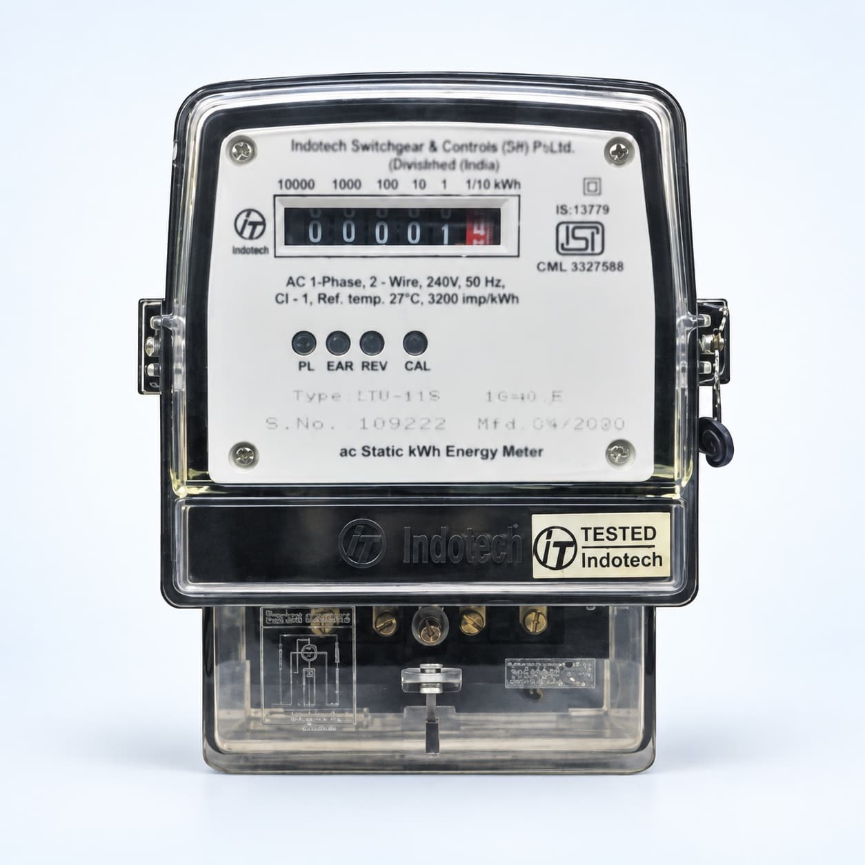 Counter — illustrative front view