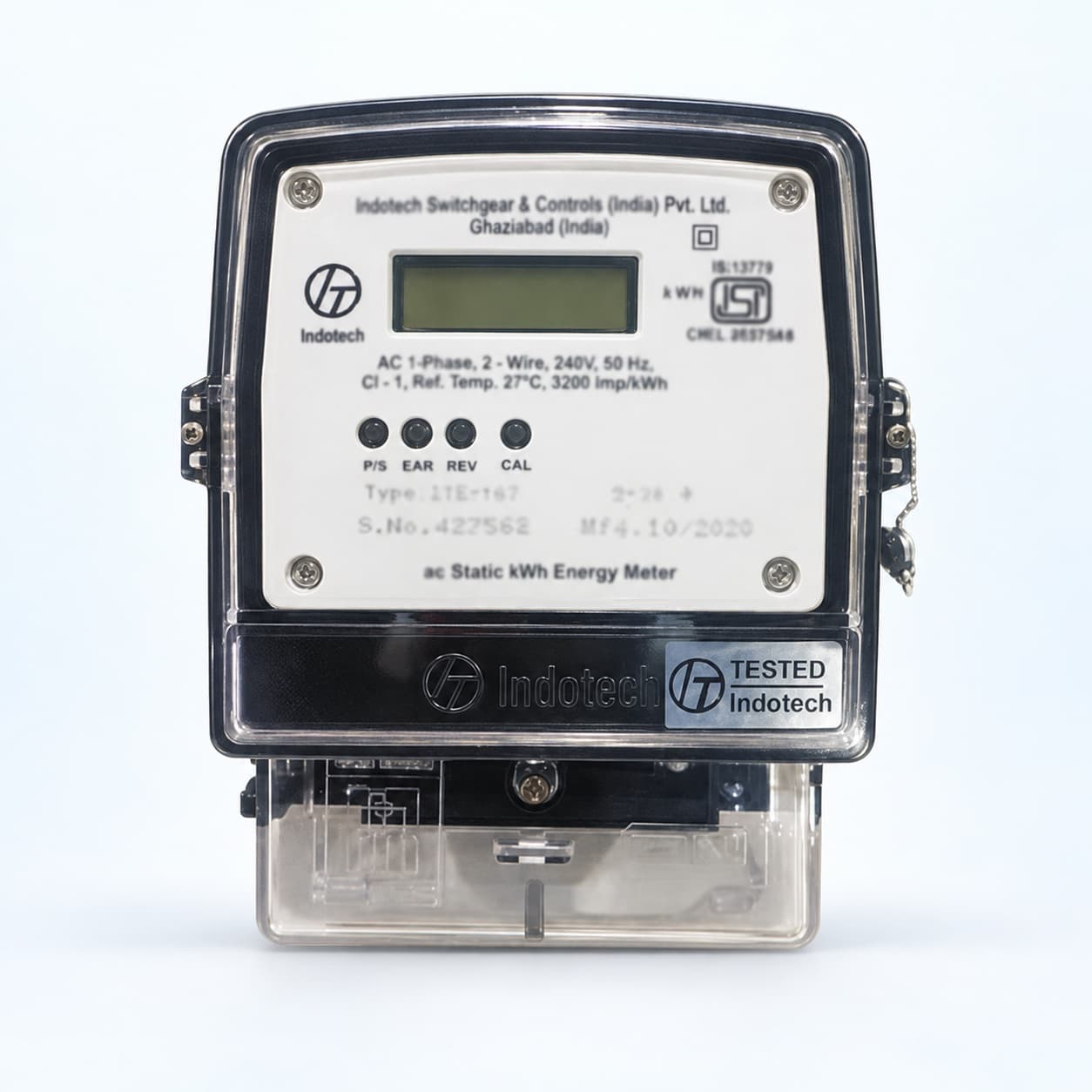 LCD — illustrative front view